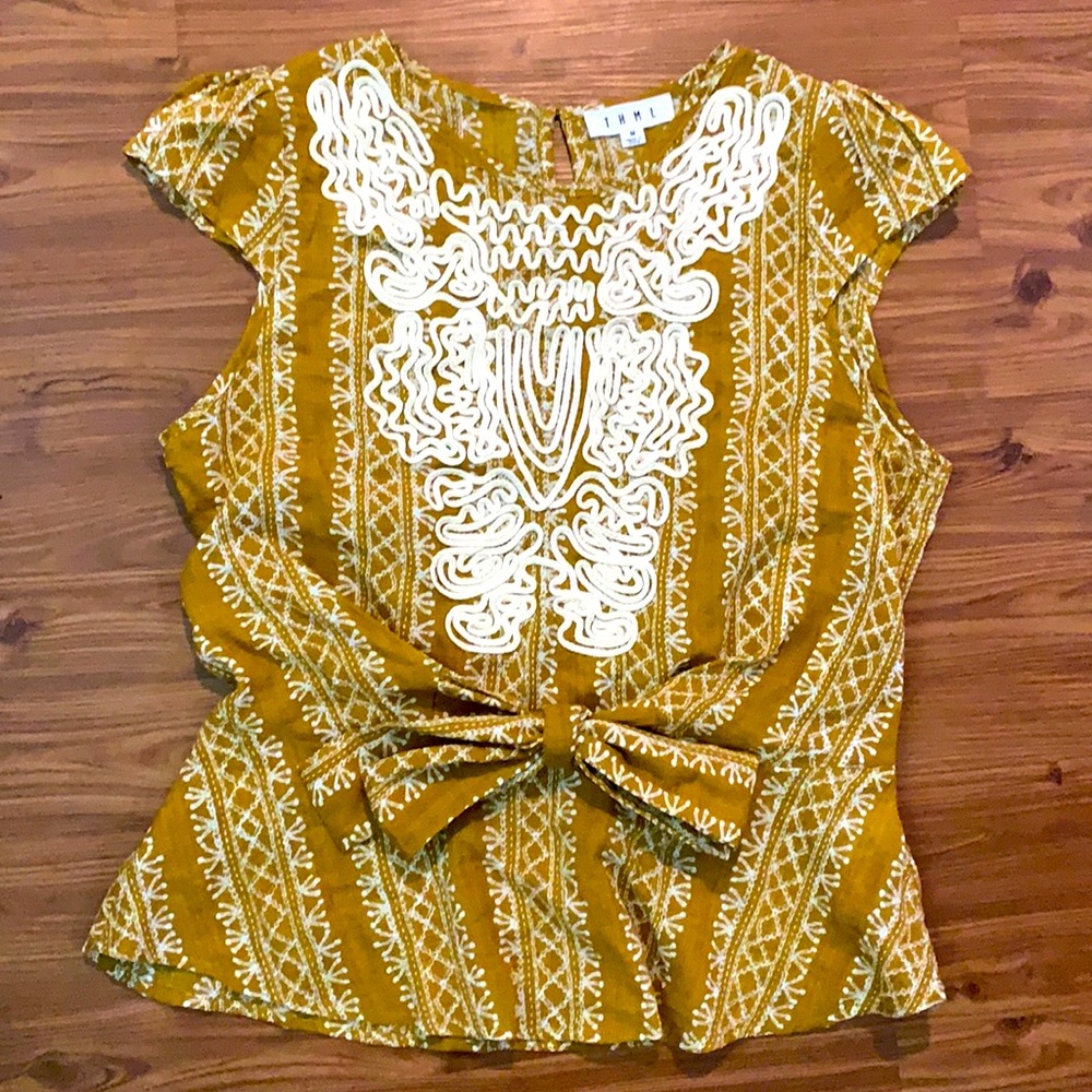 Savannah Seven’s Mustard Short Sleeve Blouse